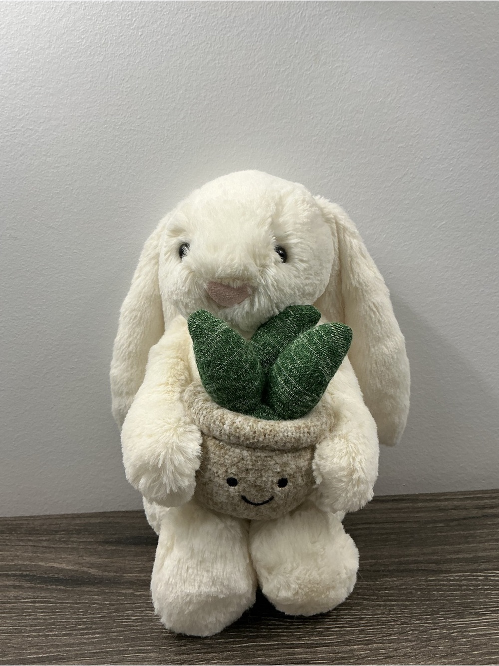 Jellycat Cream Bunny with Plant